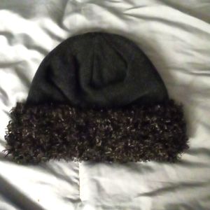2/$10 Black cuffed knit beanie